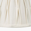 Odette 14cm White Linen Cotton Slub Pinch Pleat Tall Tapered Candle Clip Lampshade