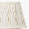 Odette 16cm White Linen Cotton Slub Pinch Pleat Tapered Lampshade