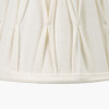 Odette 16cm White Linen Cotton Slub Pinch Pleat Tapered Lampshade