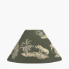 Nala 45cm Green Safari Printed Empire Lampshade