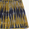 Suri 30 cm Navy and Yellow Ikat Patterned Mushroom Pleat Tapered Lampshade