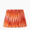 Suri 30 cm Pink and Orange Ikat Patterned Mushroom Pleat Tapered Lampshade