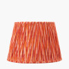 Suri 35 cm Pink and Orange Ikat Patterned Mushroom Pleat Tapered Lampshade