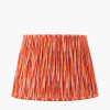 Suri 35 cm Pink and Orange Ikat Patterned Mushroom Pleat Tapered Lampshade