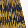 Suri 45 cm Navy and Yellow Ikat Patterned Mushroom Pleat Tapered Lampshade