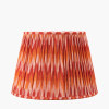 Suri 45 cm Pink and Orange Ikat Patterned Mushroom Pleat Tapered Lampshade