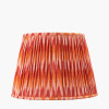 Suri 45 cm Pink and Orange Ikat Patterned Mushroom Pleat Tapered Lampshade