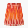 Suri 14cm Pink and Orange Ikat Patterned Mushroom Pleat Tall Tapered Candle Clip Lampshade