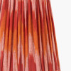 Suri 14cm Pink and Orange Ikat Patterned Mushroom Pleat Tall Tapered Candle Clip Lampshade