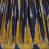 Suri 16 cm Navy and Yellow Ikat Patterned Mushroom Pleat Tapered Lampshade