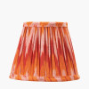 Suri 16 cm Pink and Orange Ikat Patterned Mushroom Pleat Tapered Lampshade