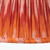 Suri 16 cm Pink and Orange Ikat Patterned Mushroom Pleat Tapered Lampshade