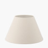 Seychelles 50cm Cream Slubby Cotton Empire Lampshade