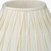 Garbo 40cm Cream Silk Mix Pinch Pleat Tapered Lampshade