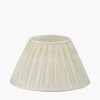 Garbo 45cm Cream Silk Mix Pinch Pleat Tapered Lampshade