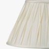 Garbo 50cm Cream Silk Mix Pinch Pleat Tapered Lampshade