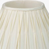 Garbo 20cm Cream Silk Mix Pinch Pleat Tapered Lampshade