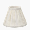 Garbo 20cm Cream Silk Mix Pinch Pleat Tapered Lampshade