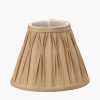 Garbo 20cm Gold Silk Mix Pinch Pleat Tapered Lampshade