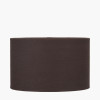 Lino 25cm Bitter Chocolate Self Lined Linen Cylinder Lampshade