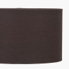 Lino 25cm Bitter Chocolate Self Lined Linen Cylinder Lampshade