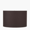 Lino 30cm Bitter Chocolate Self Lined Linen Cylinder Lampshade