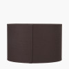 Lino 30cm Bitter Chocolate Self Lined Linen Cylinder Lampshade