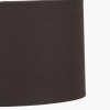 Lino 30cm Bitter Chocolate Self Lined Linen Cylinder Lampshade