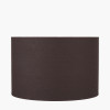 Lino 40cm Bitter Chocolate Self Lined Linen Cylinder Lampshade