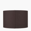 Lino 40cm Bitter Chocolate Self Lined Linen Cylinder Lampshade