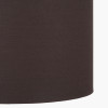 Lino 40cm Bitter Chocolate Self Lined Linen Cylinder Lampshade