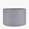 Lino 45cm Steel Grey Self Lined Linen Drum Shade 