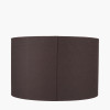 Lino 50cm Bitter Chocolate Self Lined Linen Cylinder Lampshade