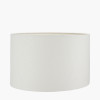 Lino 55cm White Self Lined Linen Drum Shade