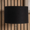 Lino 35cm Black Self Lined Linen Drum Shade