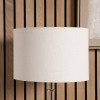 Lino 30cm White Self Lined Linen Drum Shade