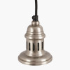Antique Silver Metal Electrical Ceiling Fitting for Café and Dome Pendants