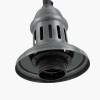 Dark Antique Silver Metal Electrical Ceiling Fitting for Café and Dome Pendants