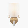 Midland Champagne Gold Metal and Marble Effect Wall Light