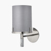 Midland Brushed Nickel and Grey Marble Effect Wall Light