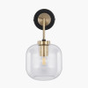 Florence Black Metal & Glass Wall Light