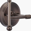 Piero Antique Bronze Metal Double Wall Light with Vienna 16cm Red Chevron Mushroom Pleat Lampshade