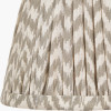 Piero Antique Bronze Metal Double Wall Light with Vienna 16cm Taupe Chevron Mushroom Pleat Lampshade