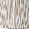 Piero Antique Bronze Metal Double Wall Light with Thiago 14cm Natural Stripe Mushroom Pleat Tall Tapered Candle Clip Lampshade