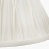 Piero Antique Bronze Metal Double Wall Light with Garbo 15cm Cream Silk Mix Pinch Pleat Tapered Candle Clip Lampshade