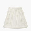 Piero Antique Bronze Metal Double Wall Light with Garbo 15cm Cream Silk Mix Pinch Pleat Tapered Candle Clip Lampshade