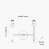 Piero Antique Bronze Metal Double Wall Light