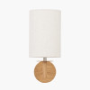 Bonham Natural Wood Veneer and Silver Metal Wall Light