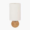 Bonham Natural Wood Veneer and Silver Metal Wall Light