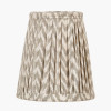 Salvatore Antique Silver Metal Double Wall Light with Vienna 14cm Taupe Chevron Tall Taper Mushroom Pleat Candle Clip Lampshade